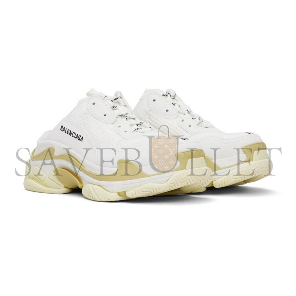 BALENCIAGA WHITE TRIPLE S MULES 755686W3SM29097